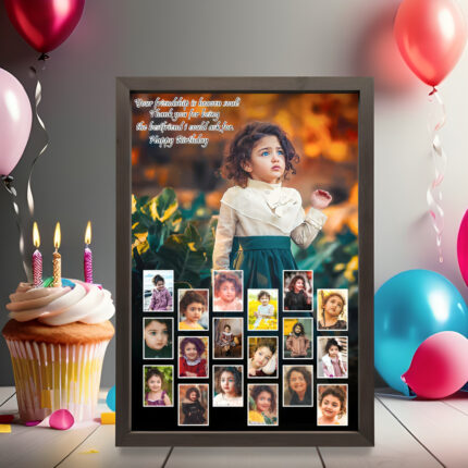 Baby Happy Birthday Gift College Customised Photo Frame A4 Size Looking for the perfect personalized gift? Our customized photo frames are designed to make your special moments last forever!